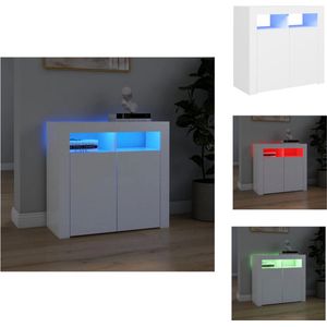 vidaXL Dressoir Robert - Dressoir - 80 x 35 x 75 cm - RGB LED-verlichting - Keukenkast