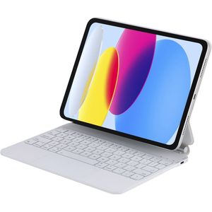 Case2go - Bluetooth Toetsenbord Hoes geschikt voor Apple iPad Air 11 (2024/2025) / iPad Pro 11 (2018/2020/2021/2022) - 11 Inch - Met Auto/Wake Functie - Touchpad - Bluetooth Magnetisch Keyboard Case - Wit