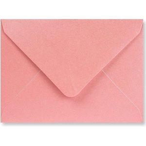 Metallic roze B6 enveloppen 12,5x17,5 cm 100 stuks