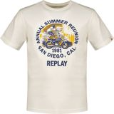 Replay M3110.000.2660 T-shirt Met Korte Mouwen Beige S Man
