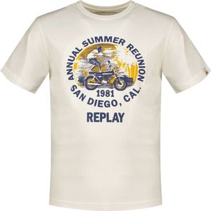 Replay M3110.000.2660 T-shirt Met Korte Mouwen Beige S Man