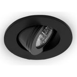 Groenovatie Inbouwspot LED 3W - Rond - Kantelbaar - Aluminium - Dimbaar - Zwart - 12V