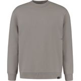 Purewhite - Heren Loose Fit Sweater - Taupe - Crewneck LS