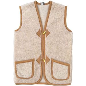 ALWERO BODYWARMER ALPEN ADULT BEIGE-M Meisje teddy bodywarmer / mouwloos vestje / kinderjas Wol- Beige - M (5902944700969)