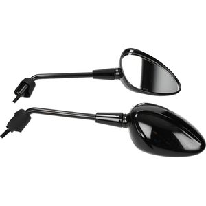 Mezoly spiegelset voor Vespa Sprint glans zwart (lang model)