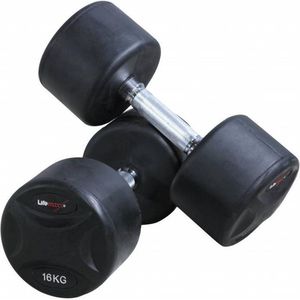 Vaste rubberen dumbbellset (2 stuks per set) - 8kg