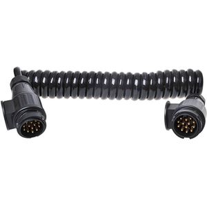 Spiraalkabel 12 Volt 2 x 13 polig PVC | max 350 cm