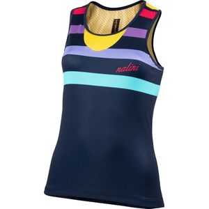 Nalini Fietsshirt Mouwloos Dames Blauw Geel - TANK TOP LADY BLUE YELLOW - L