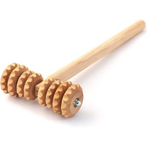 Accessories Anti - Cellulitismassage Massage-Apparaat Massageroller Met Handvat Roller Maderotherapie T-Vorm Van Hout 34x 11 cm