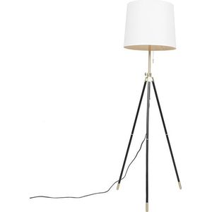QAZQA Scopo - Moderne Tripod | driepoot vloerlamp | Staande Lamp - 1 lichts - H 1570 mm - Wit - Woonkamer | Slaapkamer | Keuken