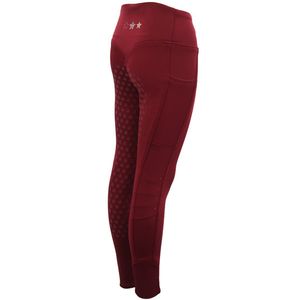 La Valencio Paardrijlegging La Valencio Lvwella Full Grip Kids Donkerrood - 176