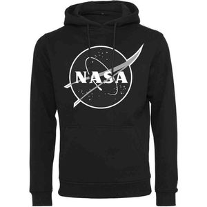 Urban Classics NASA - NASA Black-and-White Insignia Hoodie/trui - XS - Zwart