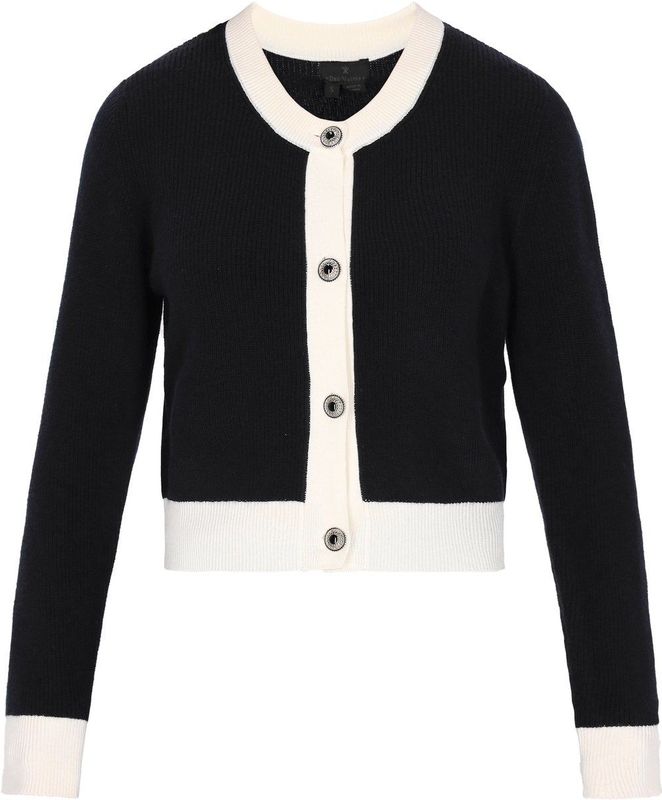 DreiMaster - Classic Look - Gebreid Vest - Navy / Wit