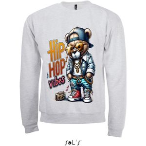 Sweatshirt 2-192 Hip Hop Vibes Teddy - xS, Lgrijs