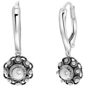 Lucardi Dames Oorbellen Zeeuwse knoop 10mm - Oorbellen - Cadeau - Echt Zilver - Zilverkleurig