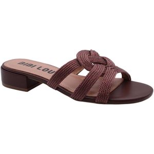 Bibi Lou - Bruine Blokhak Sandalen - Dames - Muiltjes