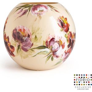 Design Vaas Crush - Fidrio HAND PAINTED - glas, mondgeblazen bloemenvaas - diameter 40 cm