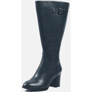 Knielaarzen - Model Romy - Zwart - 3XL tot 4XL - Hoogwaardig Synthetisch PU