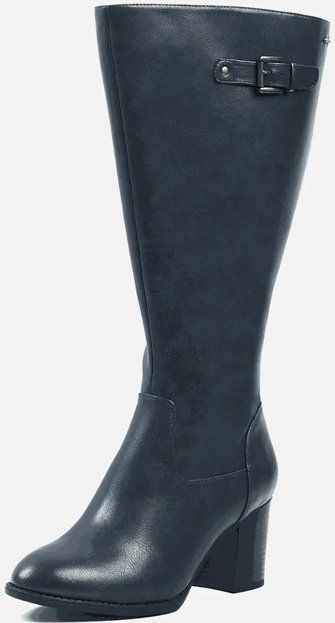 Knielaarzen - Model Romy - Zwart - 3XL tot 4XL - Hoogwaardig Synthetisch PU