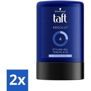 Schwarzkopf - Taft - Absolut Haargel - Mannen - Langdurige Hold - 300 ml - Voordeelverpakking - 2 stuks
