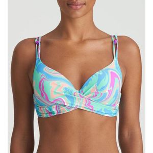 Marie Jo Swim Arubani Voorgevormde Plunge Bikini Top 1007316 Ocean Swirl - maat EU 70B / FR 85B