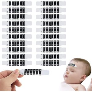 20 stuks voorhoofdthermometer, banden thermometer, betrouwbare hoofdthermometer, herbruikbaar voor babytemperatuurmonitoring