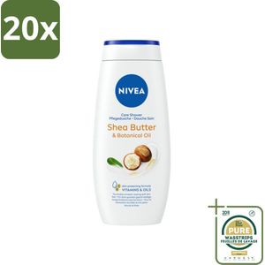 20 x Nivea - Douchegel - Shea Butter & Botanical Oil - 250 ml - Grootverpakking - Douchegel - Shea Butter - Botanical Oil - Huid Verzorging - PH Huidneutraal