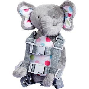 Goldbug - Harness Buddy kindertuigje - Knuffel rugzakje met looplijn - Looptuigje Olifant