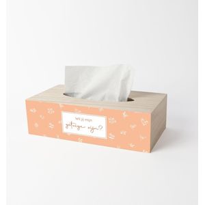 Tissue box - Cadeau getuige - Wil jij mijn getuige zijn - Getuige vragen - Zakdoekendoos - Orange botanical design