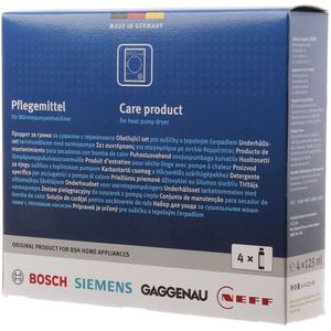 Verzorgingsset - 4x 125 ml - Voor Warmtepompdrogers - Effectieve Verwijdering van Puin en Geurtjes