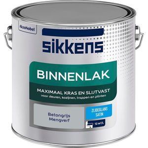 Sikkens Binnenlak - Verf - Zijdeglans - Mengkleur - Betongrijs - 2,5 liter