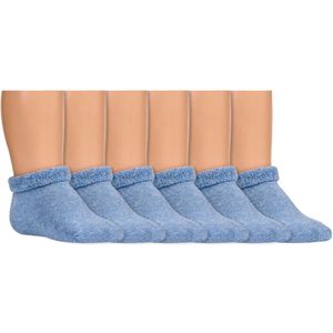 Baby sokken | Biologisch | Badstof | Kleur: Blauw | Maat: One Size | 6 paar
