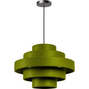 ETH Jones hanglamp E27 5 x stof ring kleur groen