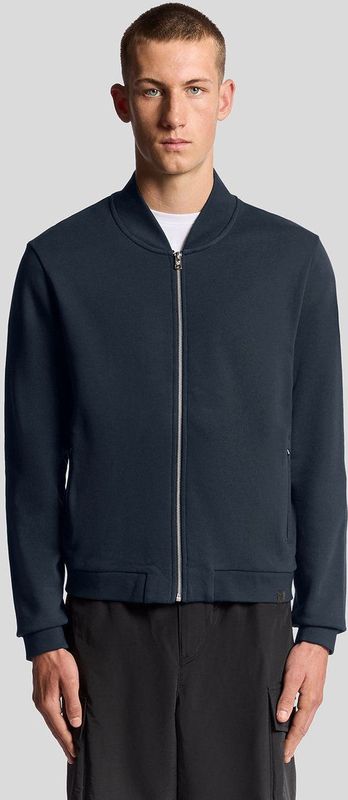 Lyle & Scott - Half Raglan Mouw Jersey Bomber - Marineblauw - Jack