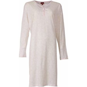 Medaillon Dames Nachthemd - Polo Sluiting - Licht Roze - Maat XL