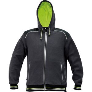 Knoxfield Hooded vest antraciet/geel, maat M