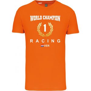 T-shirt kind krans World Champion 2023 | Max Verstappen / Red Bull Racing / Formule 1 Fan | Wereldkampioen | Oranje | maat 164