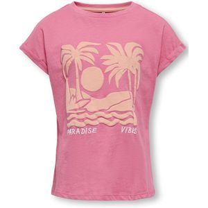 ONLY KOGSIAN LIFE BATSLEEVE PRINTED TEE JRS Meisjes T-shirt - Camellia Rose Paradise