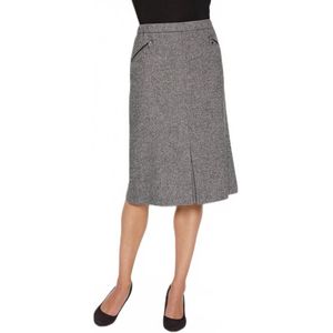 Visgraat of gevlekte rok lengte 65 cm met wol