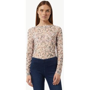 comma - T-Shirt - Gebloemd - Lange Mouwen