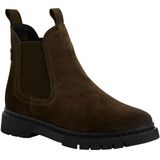 Tamaris - Chelsea Enkellaarsjes - Olijfgroen - Suède Leer