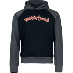 Motörhead Logo Heren Trui met capuchon - zwart/grijs - S