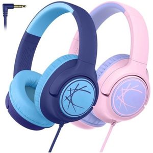 StayPowered Kinderheadset - Gehoorbescherming en Gemoedsrust Gecombineerd! - met Volumebegrenzing - Kristalhelder Stereogeluid - Draaibare Oorschelpen - Verstelbare Hoofdband - Compact Design - Jongen/Meisje Set - Levering Sneller dan Aangegeven!