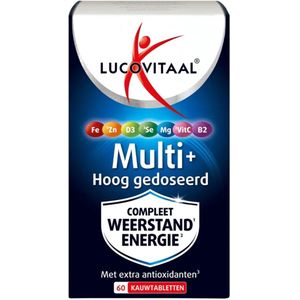 Lucovitaal Multi+ Weerstand Hoog Gedoseerd - 60 kauwtabletten