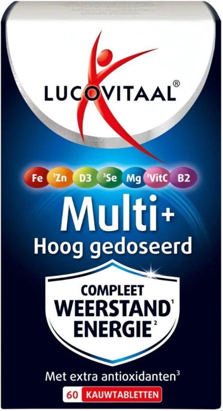 Lucovitaal Multi+ Weerstand Hoog Gedoseerd - 60 kauwtabletten