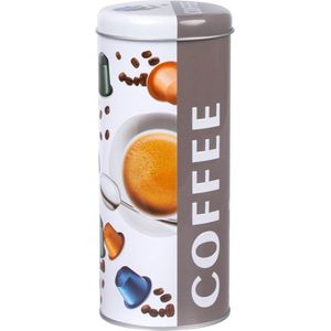 Concorde Koffie cups voorraadbus/bewaarblik - metaal - 18 x 8 cm - 1,2L