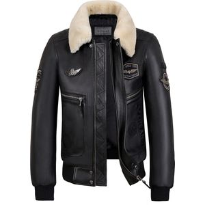 Versano Maverick Leren Heren Jas / Pilotenjack L - Zwart