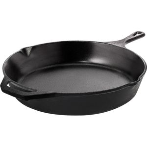 By Shayne ® Robuuste Ronde Gietijzeren Braadpan voor Fornuis en Grill, 26 cm