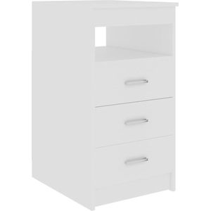 vidaXL - Ladekast - 40x50x76 - cm - bewerkt - hout - wit