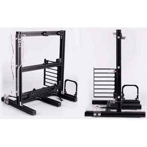 112 Open verticaal computerrek, Mini ATX/M-ATX/ITX DIY-frame met aluminiumlegering frame Overclocking ATX-moederbord ATX-behuizing voor computer met open frame (zwart)